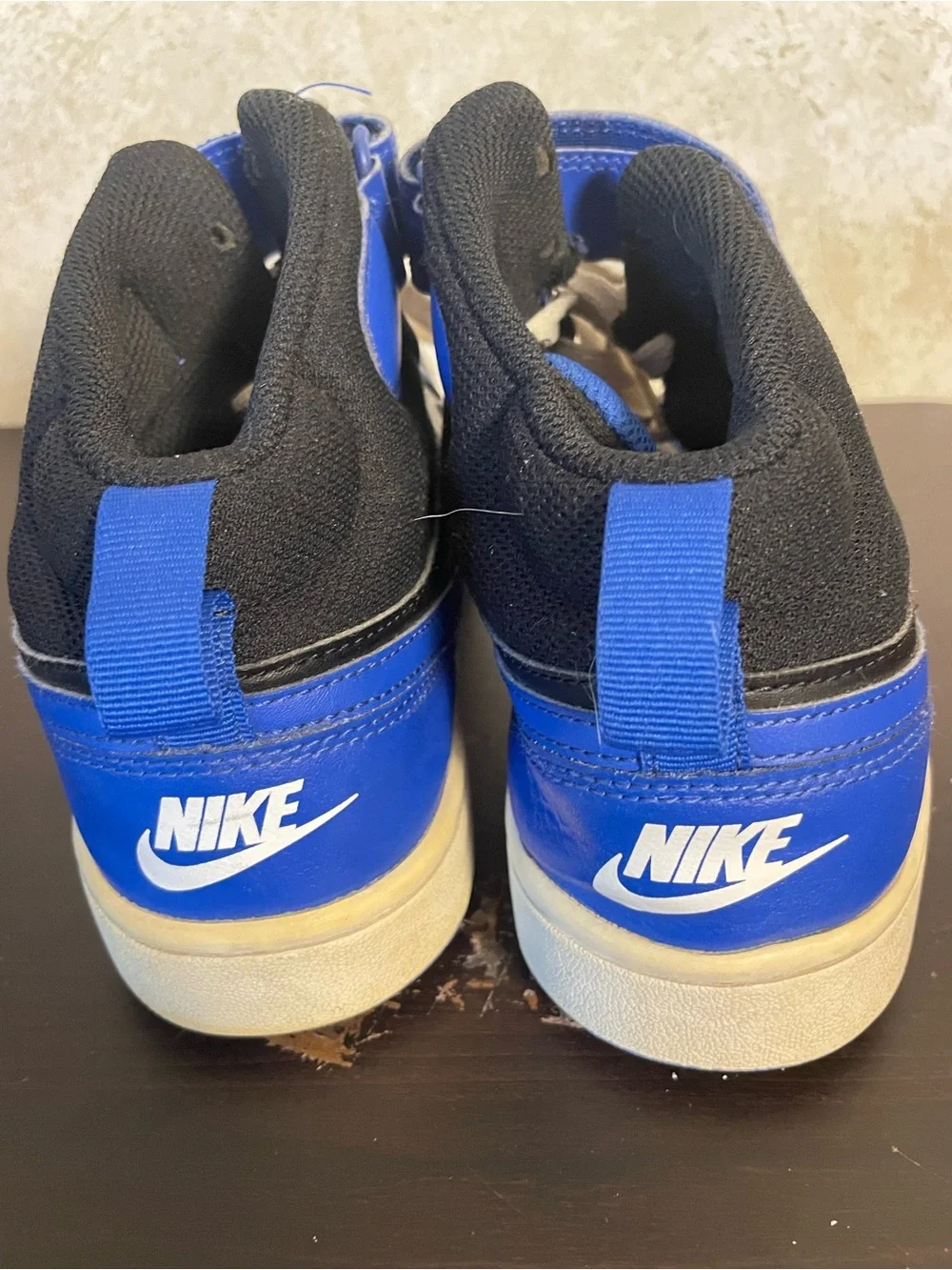 Nike Kids Court Borough Mid 2 GS High Top Sneakers Royal Blue & Black